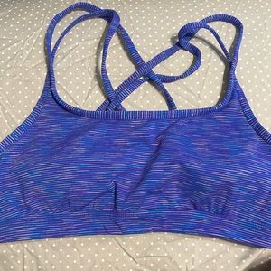 Athleta Blue and Purple Strappy Sports Bra